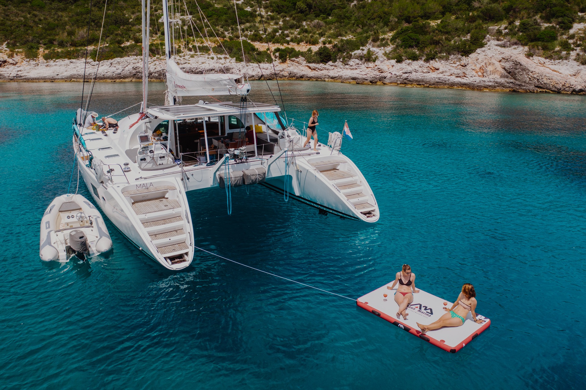 Kreuzfahrt mit Stil: Die Lagoon 570 Mala Katamaran-Charter bietet das ultimative Adriatik-Erlebnis.