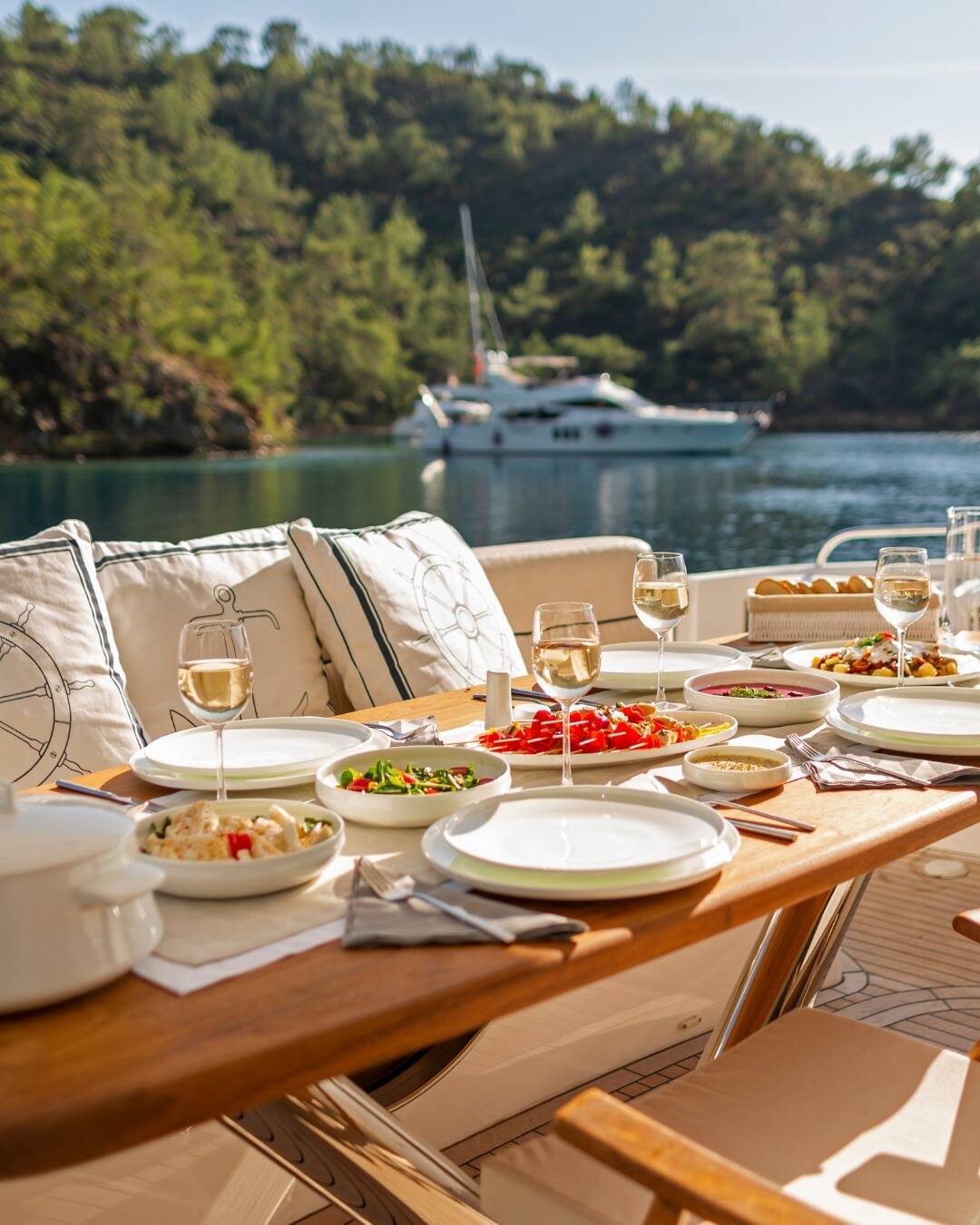 Breakfast with the best view? Served. &#9749;&#127754;
No alarms, no rush&mdash;just the sound of waves and islands in front of you. 
This is what mornings look like when you're floating on the Adriatic, Croatia style. Forget crowded cafes, here it's jus