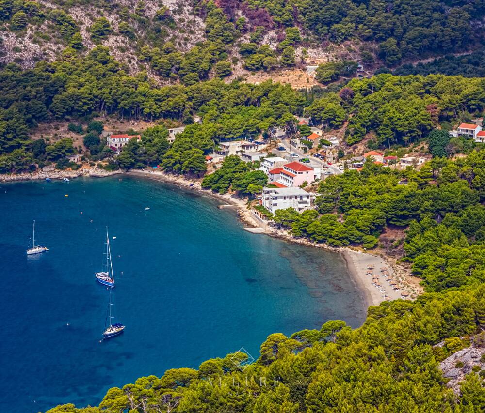 Sandstrand auf der Insel Mljet, Strand Saplunara